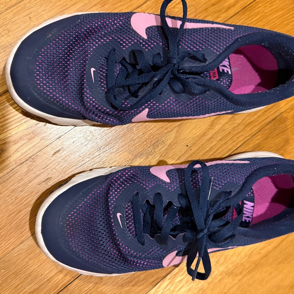 Nike Dark Blue and Pink Athletic Shoes